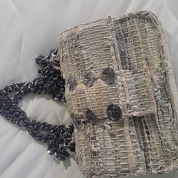 BÉLIER BÉLIER WOVEN HANDBAG GRAY/GREEN/TAN - Picture 1 of 15